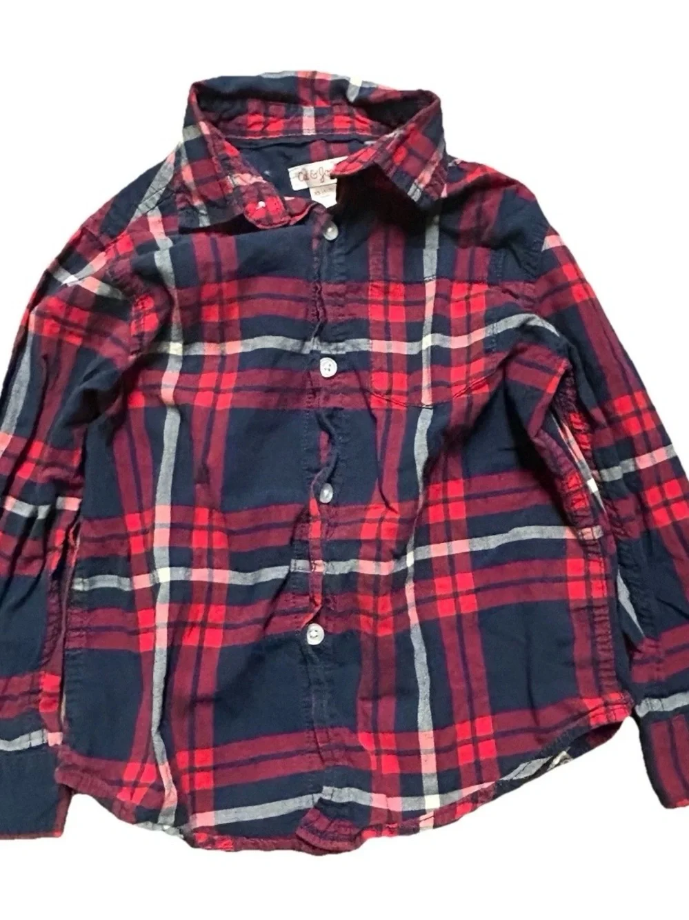 Toddler Boy Button Down Shirts Rugged Butts Flannel Dinosaurs Size 4T